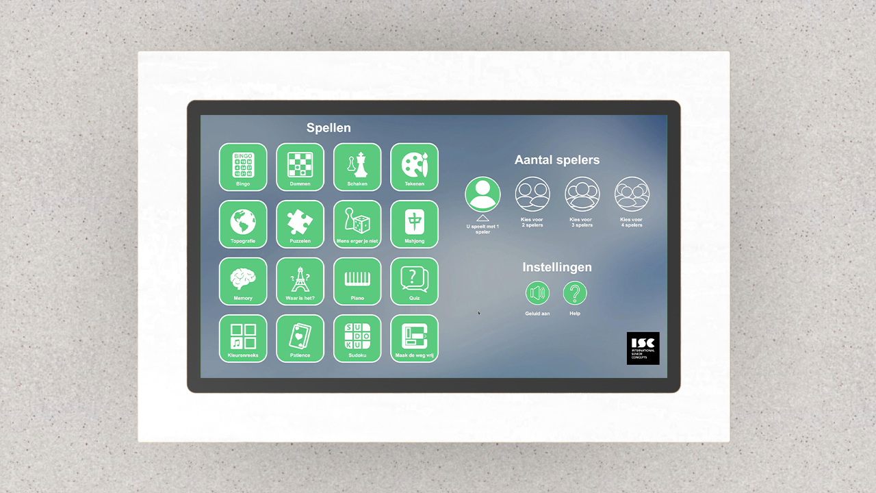 Software voor interactieve spelsystemen voor ouderen